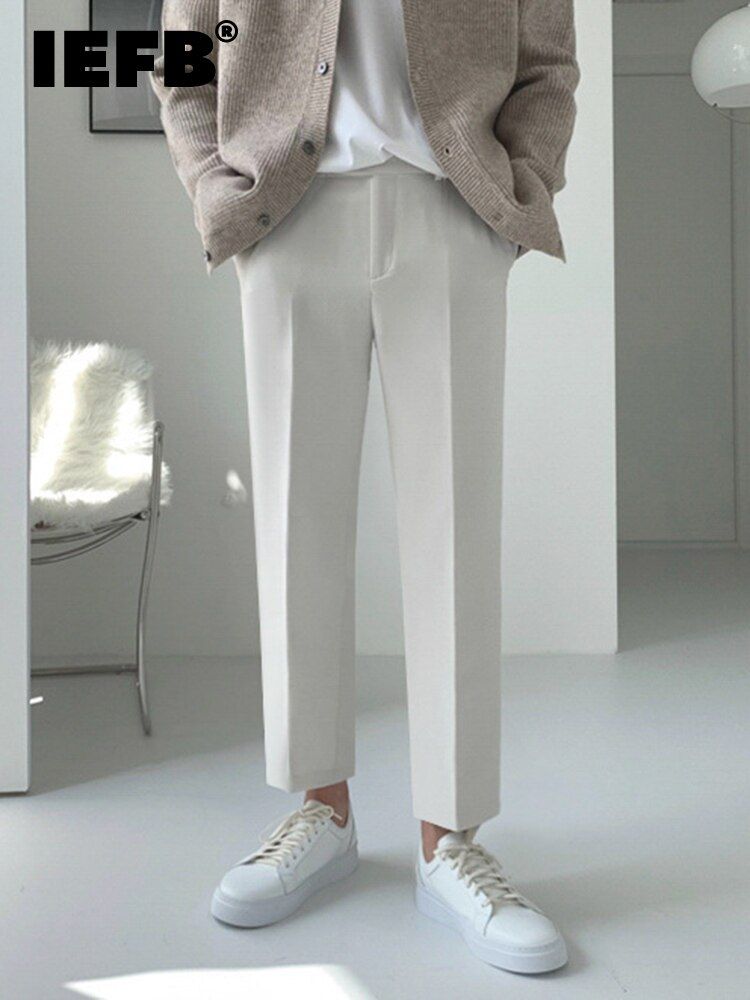 Casual Men's Pants Autumn Korean Loose Trend Straight Wide Leg 2022 Solid Color