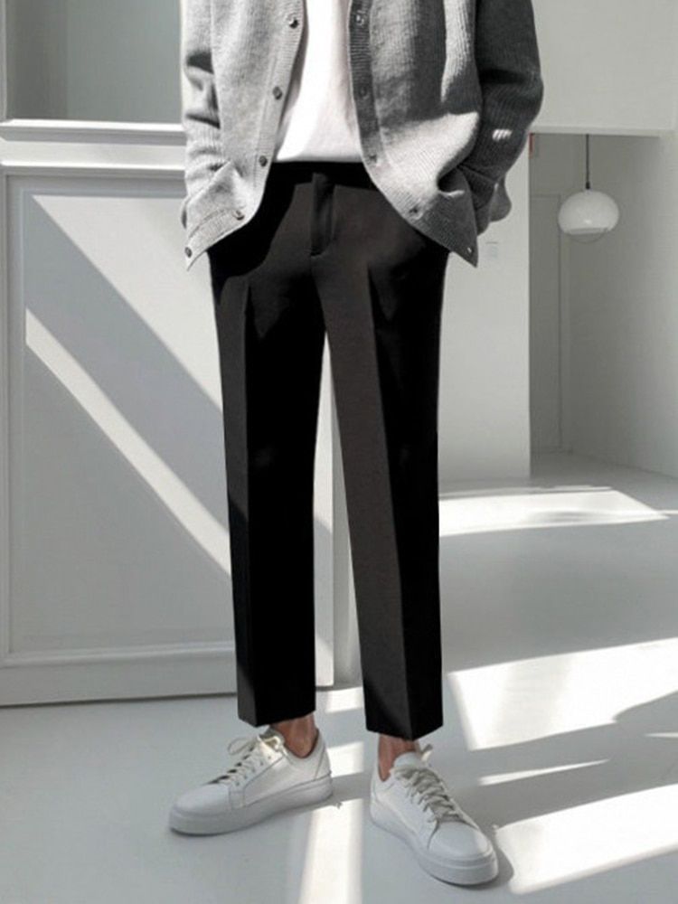 Casual Men's Pants Autumn Korean Loose Trend Straight Wide Leg 2022 Solid Color