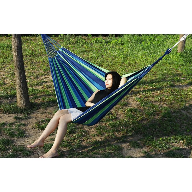 Canvas Hammock 260x80 With Stick (Red Stripe)