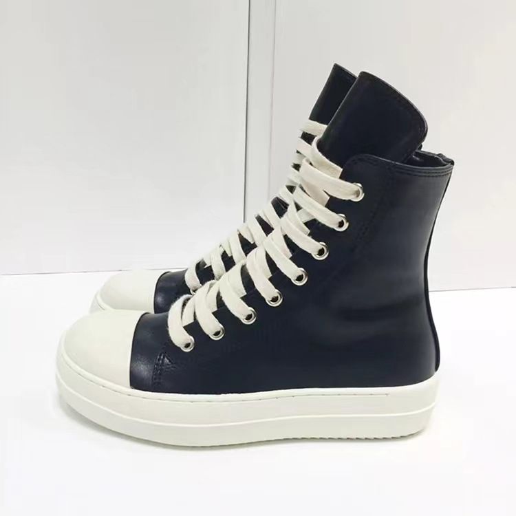 Hip Hop Ro 2023 New High-top Canvas Shoes-Black Leather