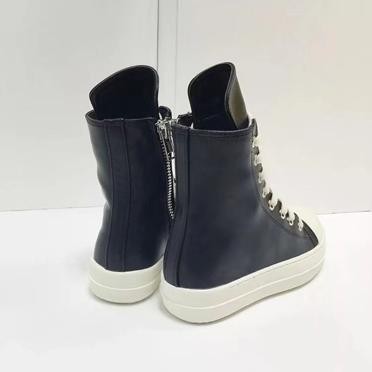 Hip Hop Ro 2023 New High-top Canvas Shoes-Black Leather