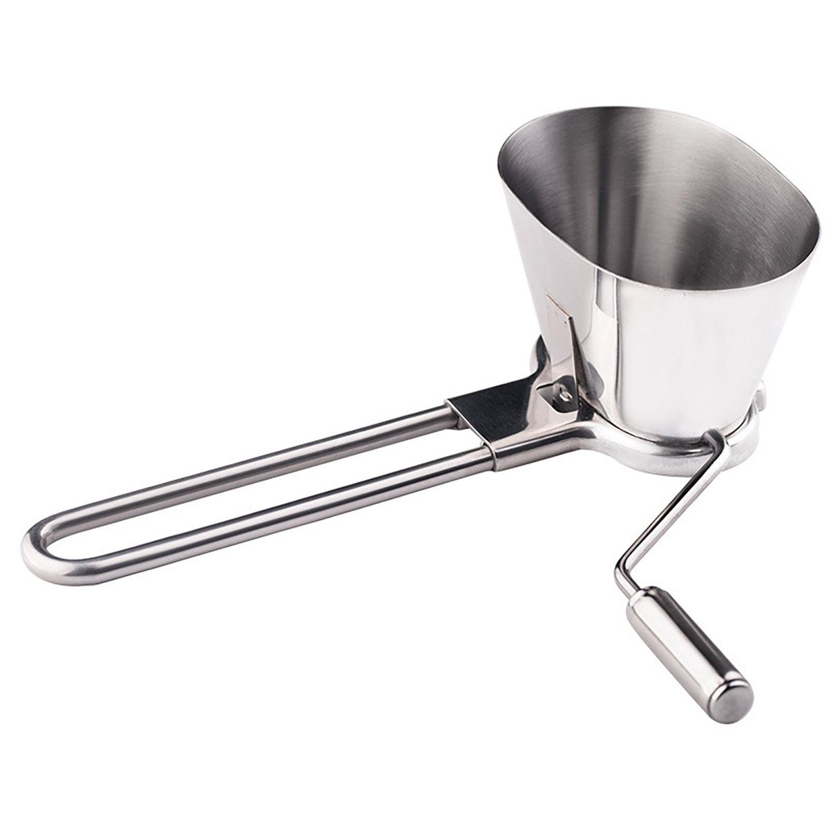 Metal Handheld Herb Mill Rotary Vegetable Grater Grinder for Fresh Silver