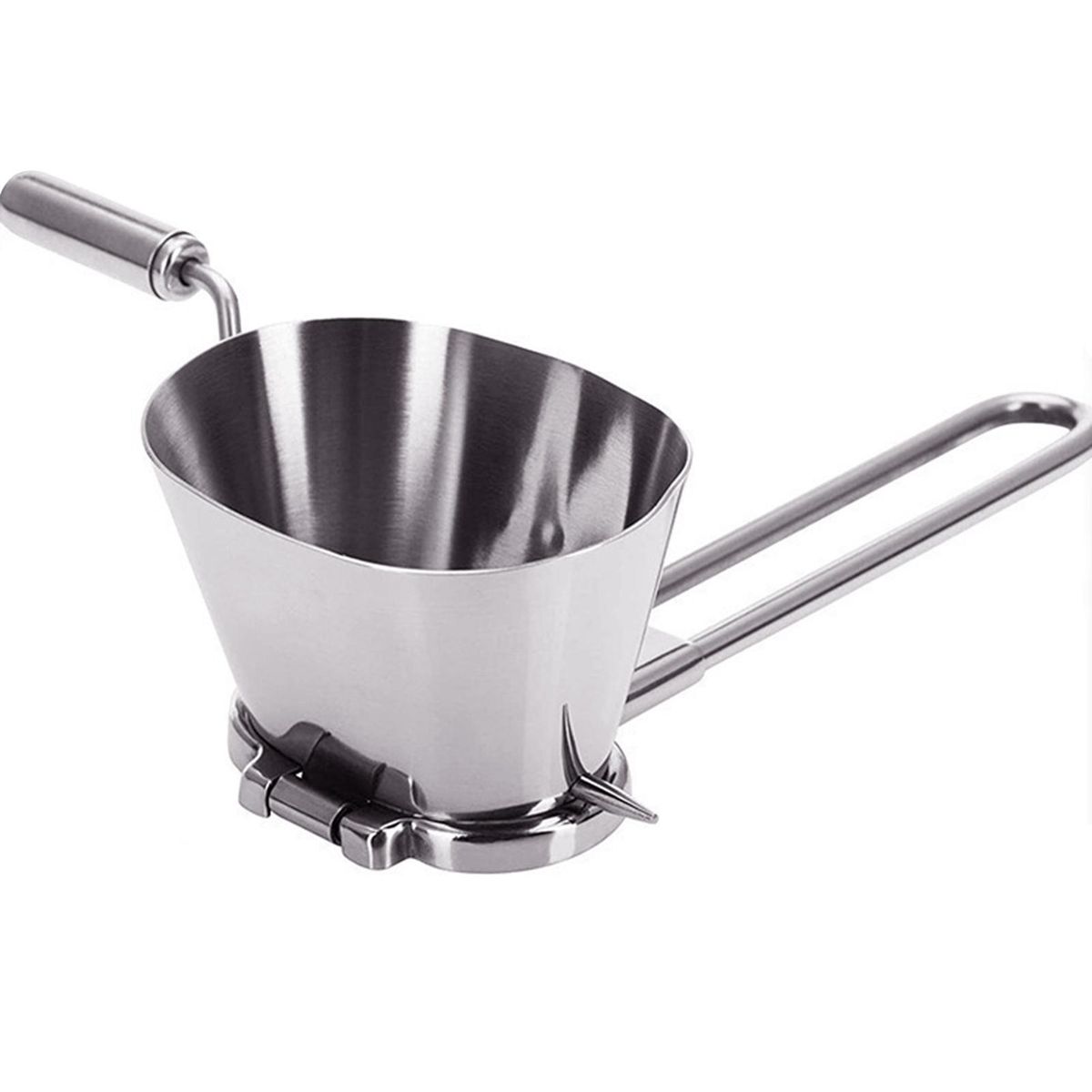 Metal Handheld Herb Mill Rotary Vegetable Grater Grinder for Fresh Silver