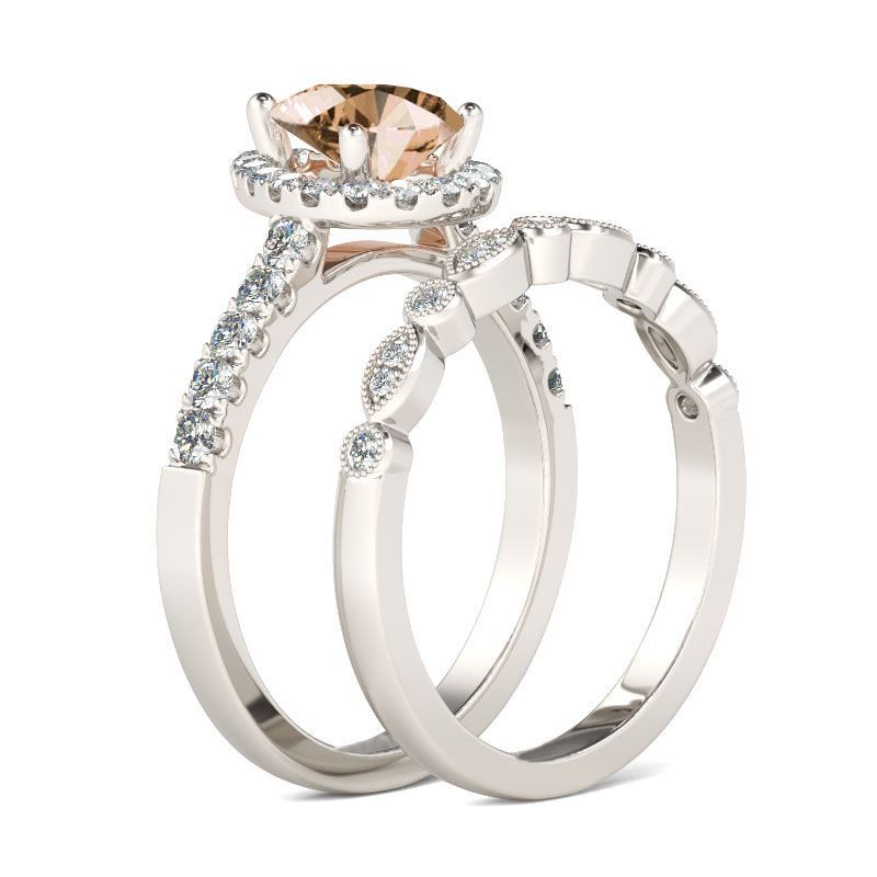 Diamond Ring Couple Wedding Ring  Sliver