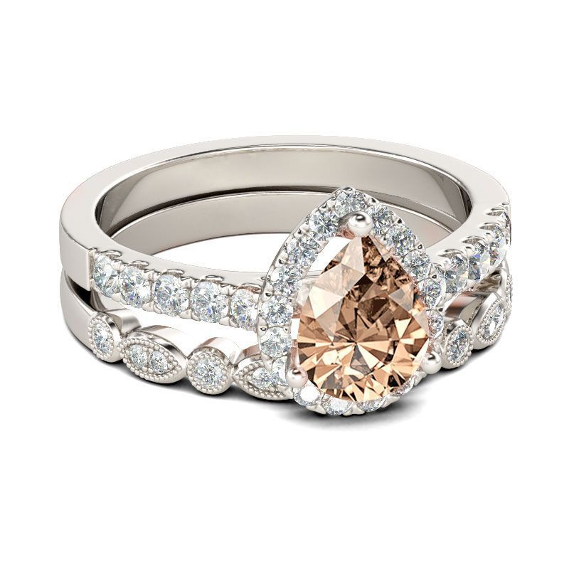 Diamond Ring Couple Wedding Ring  Sliver