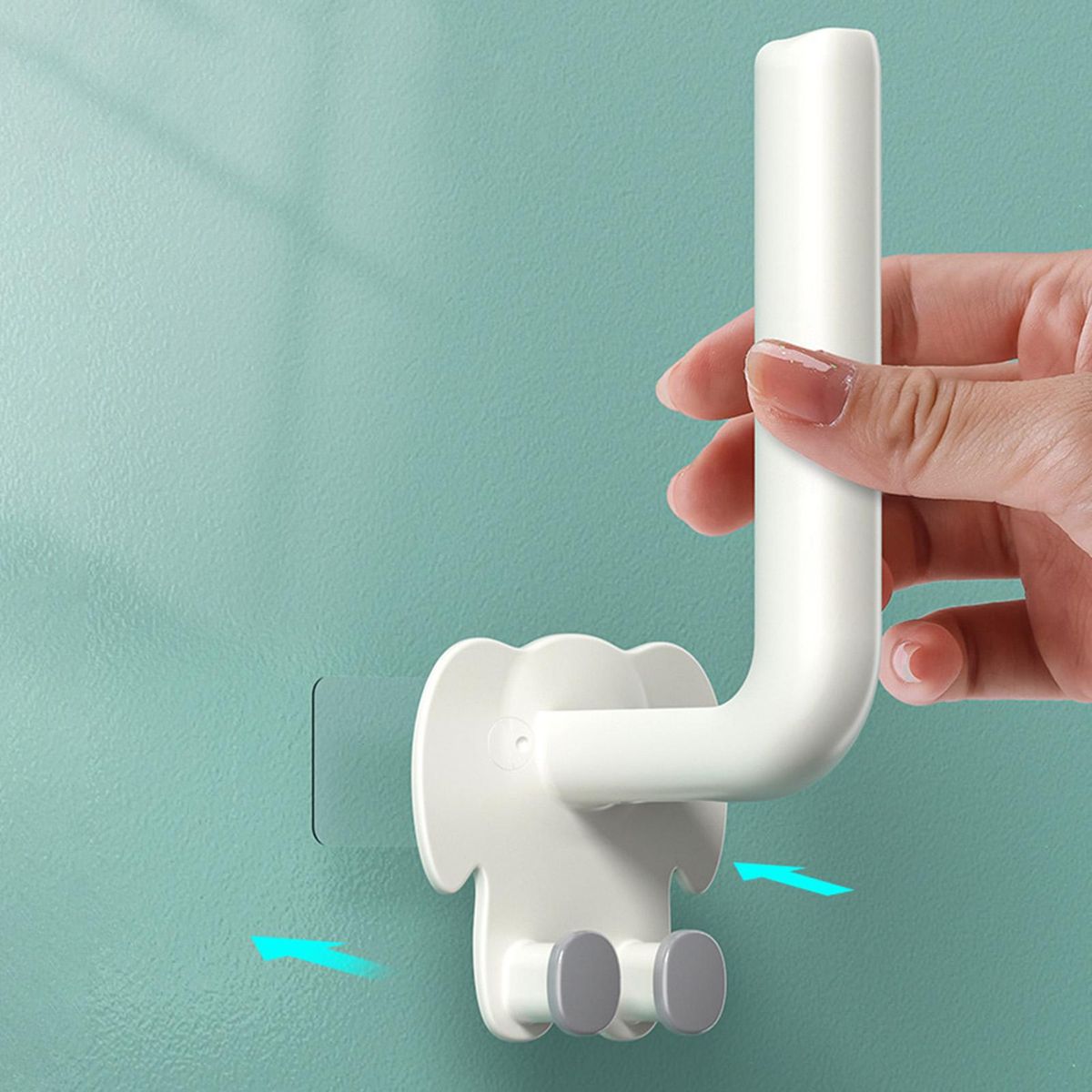 2Pcs Hanging Hooks L-Shape Wardrobe Hanging Hooks White