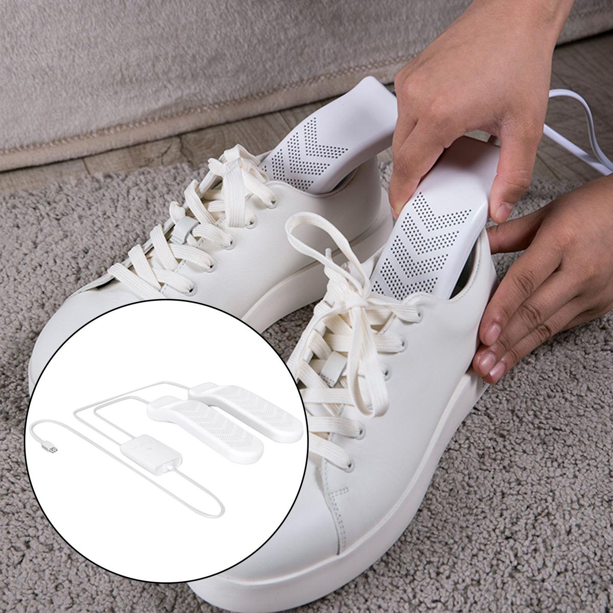 2x Household USB Electric Shoe Dryer With Timer