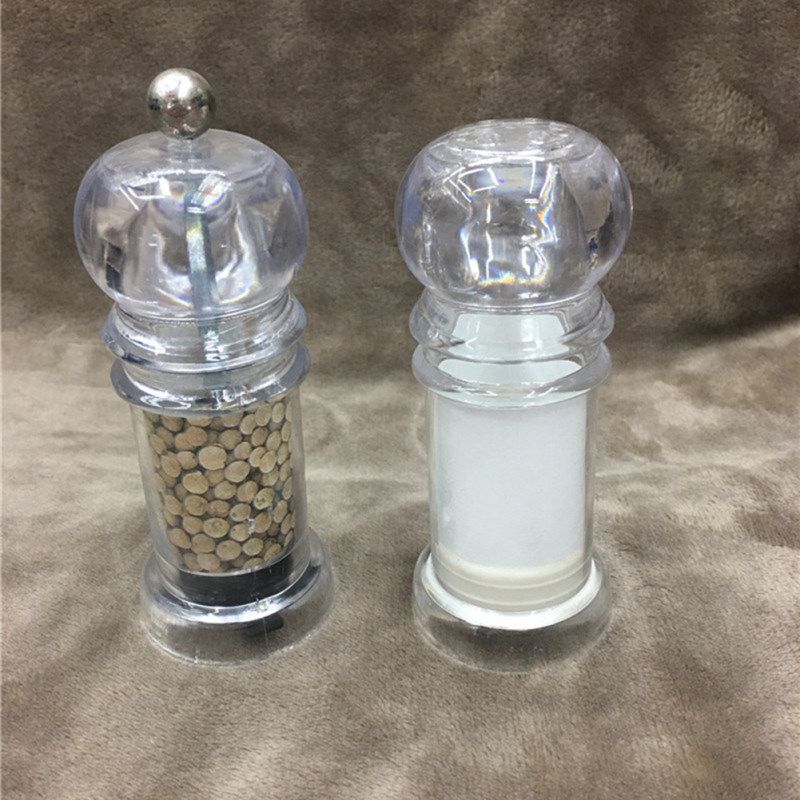 2Pcs Manual Salt Spice Pepper Mill Grinder Seasoning-White