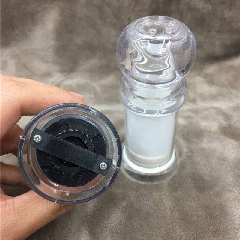 2Pcs Manual Salt Spice Pepper Mill Grinder Seasoning-White