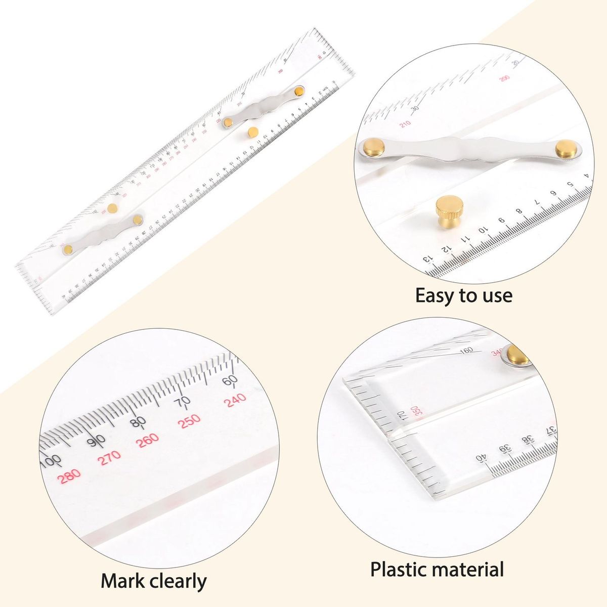 Marine Ruler Parallel Ruler Nautical Charts Parallel Ruler Mapping Points to Pull Parallel Ruler 450MM