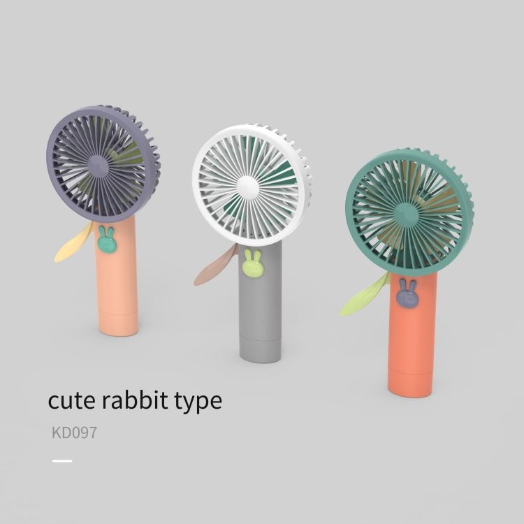 Hand Pressed Handheld Children Small Fan Bunny