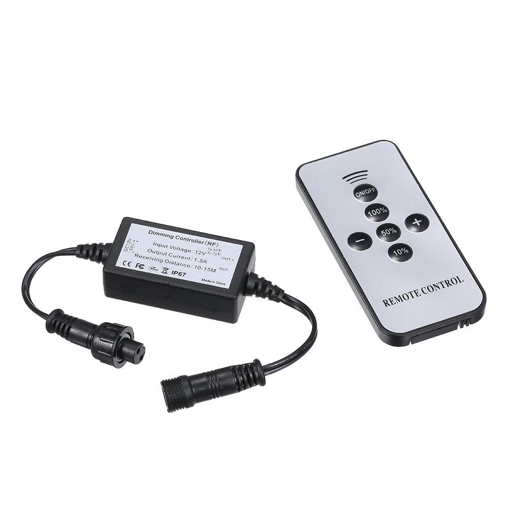 Tomshine DC12V 15W(Max.) Dimmer Modulator Kit  with Remote Control Controller IP67 Water Resistance Portable for Brightness Adjustable Dimmable Deck Light