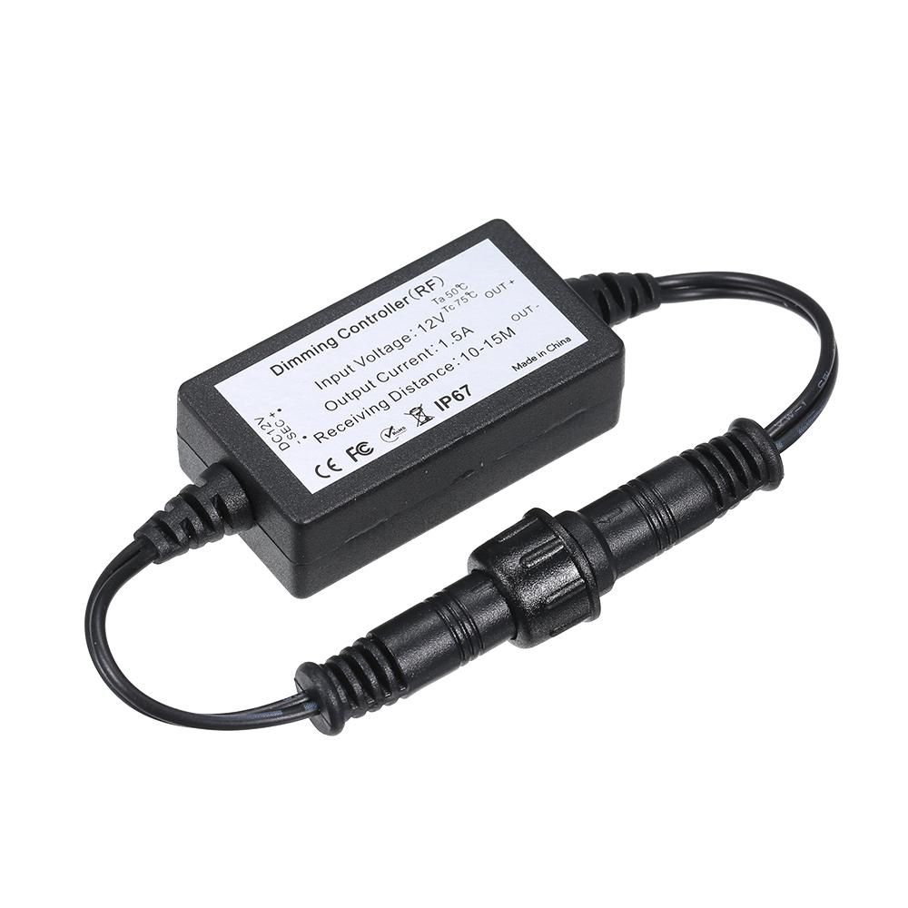 Tomshine DC12V 15W(Max.) Dimmer Modulator Kit  with Remote Control Controller IP67 Water Resistance Portable for Brightness Adjustable Dimmable Deck Light