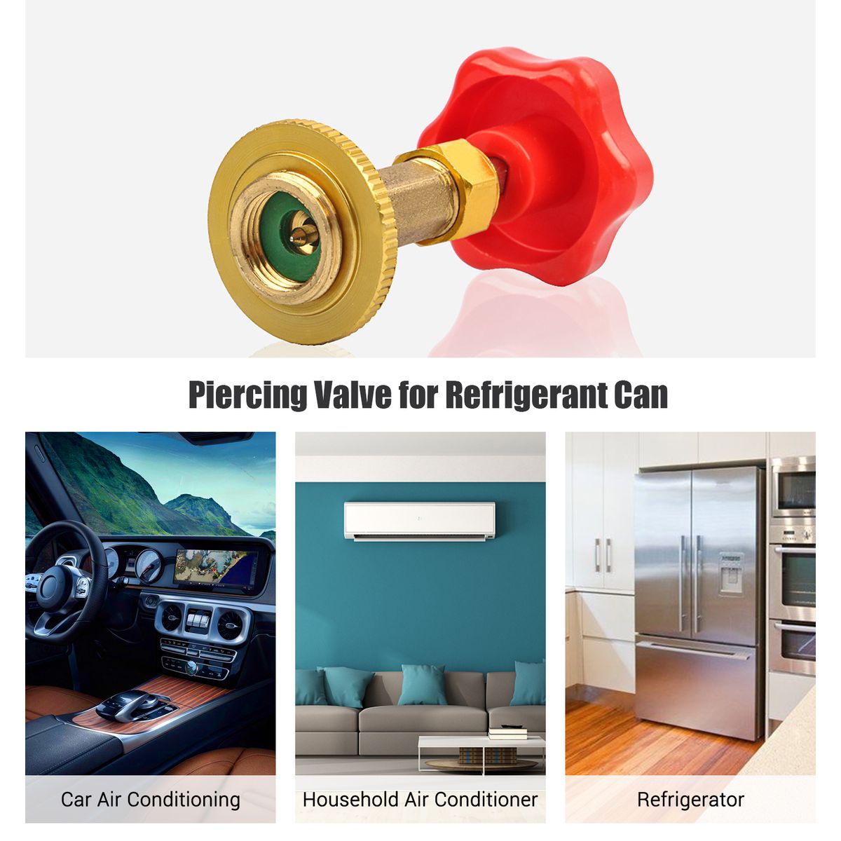 Piercing Valve For Refrigerant Can Car Air Conditioning