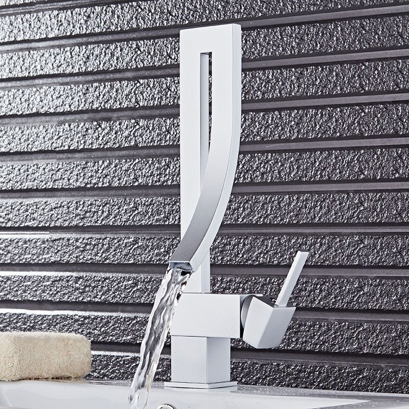 Basin Faucets Gold Brass Faucet Square Bathroom Sink Faucet Single Handle Deck Mounted Toilet Hot And Cold Mixer Water Tap Unleaded