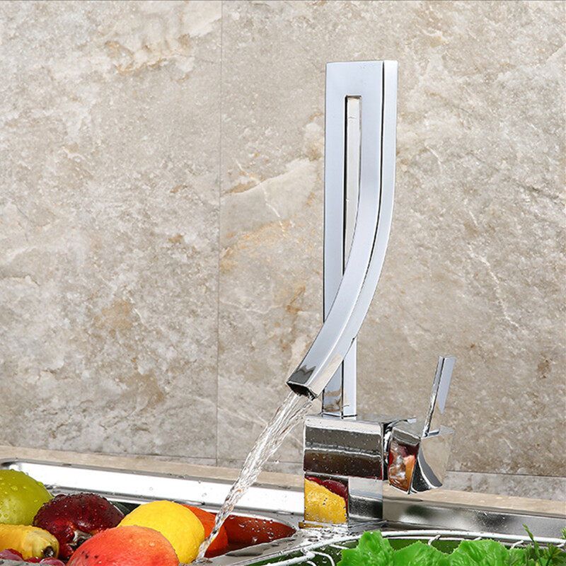 Basin Faucets Gold Brass Faucet Square Bathroom Sink Faucet Single Handle Deck Mounted Toilet Hot And Cold Mixer Water Tap Unleaded