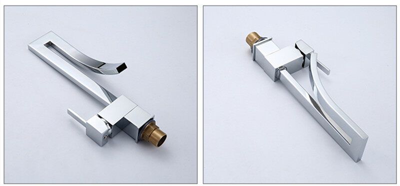 Basin Faucets Gold Brass Faucet Square Bathroom Sink Faucet Single Handle Deck Mounted Toilet Hot And Cold Mixer Water Tap Unleaded