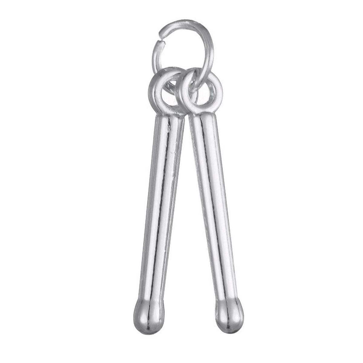 3 Pieces Drum Stick Pendant Drummer Accessories Drum Gifts Argent