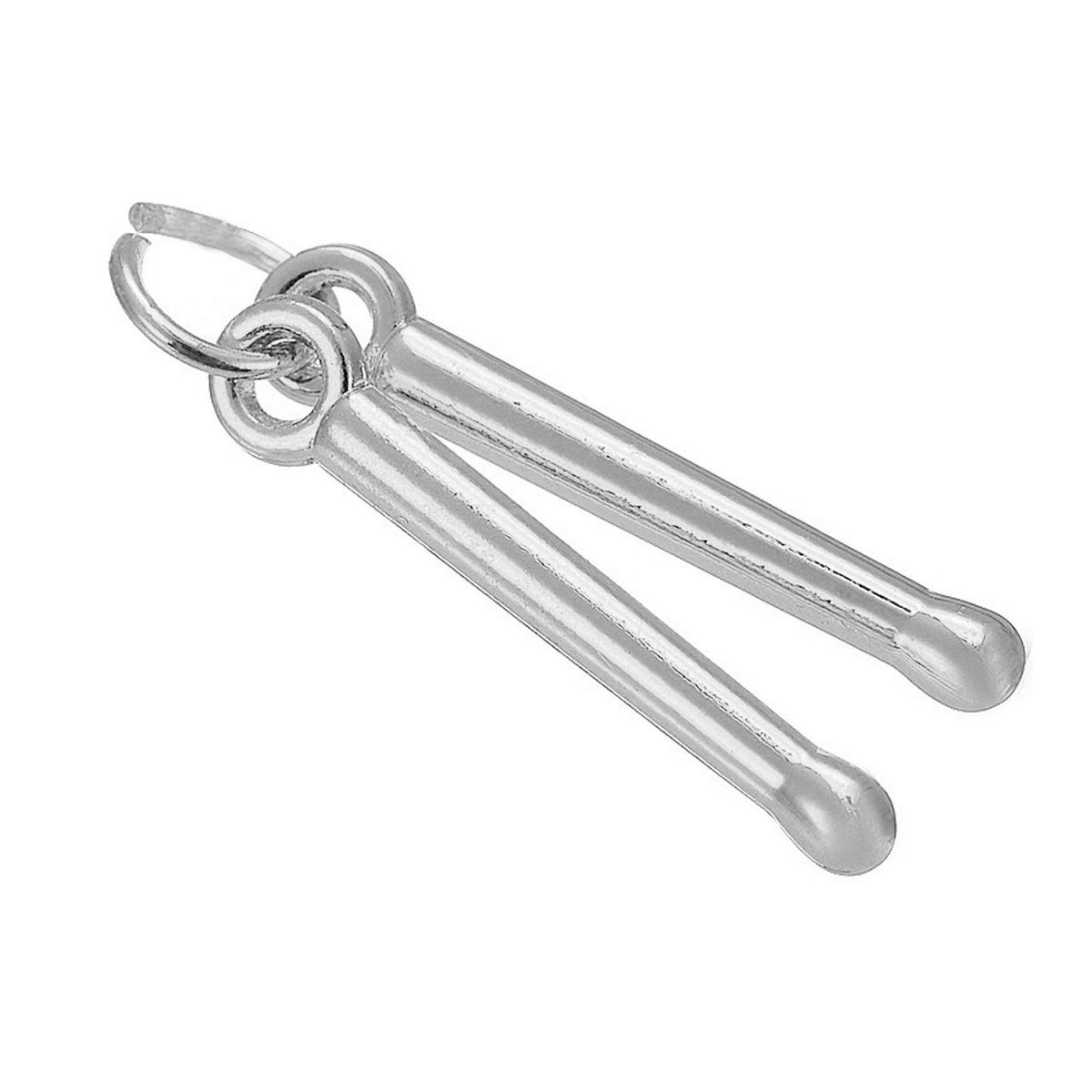 3 Pieces Drum Stick Pendant Drummer Accessories Drum Gifts Argent