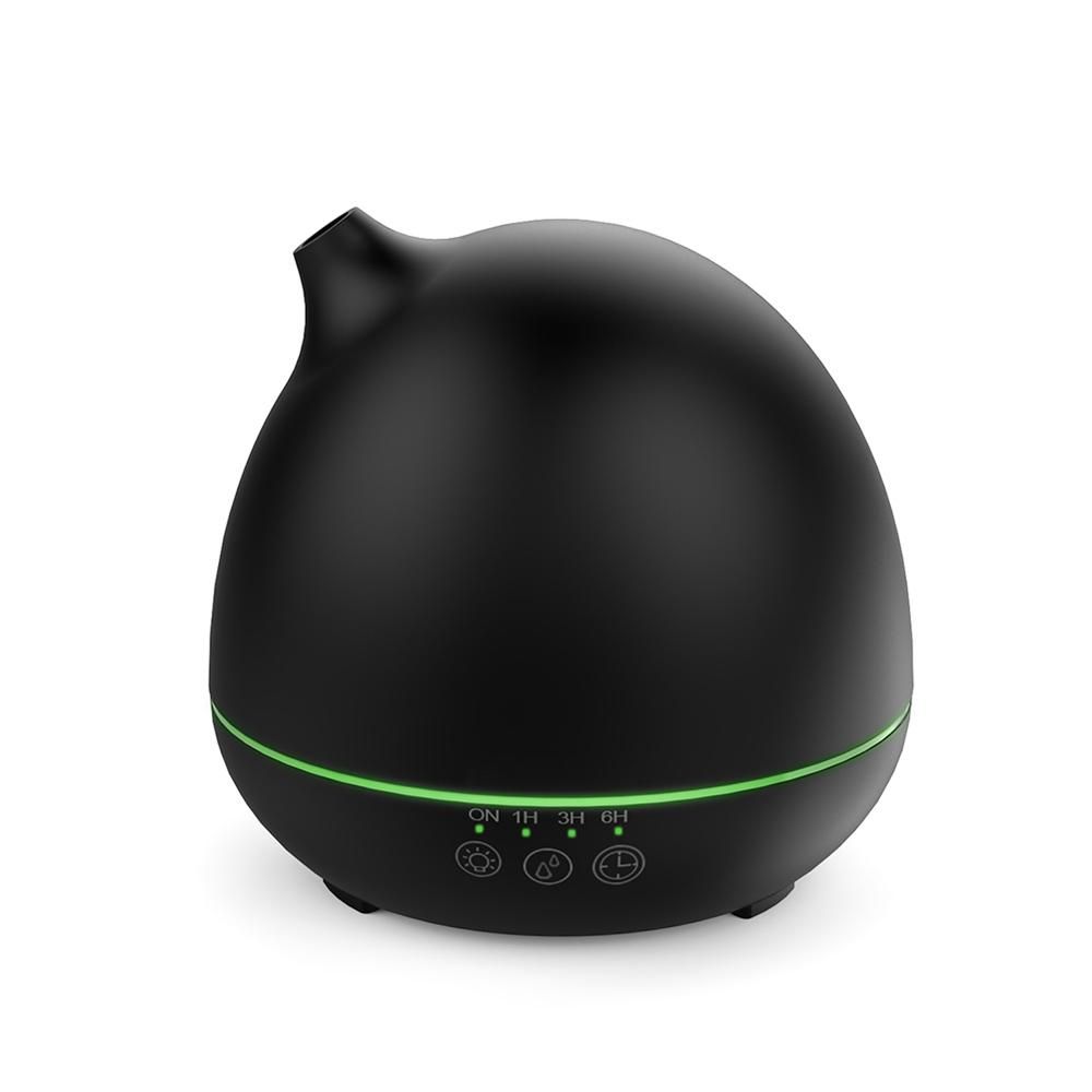 Homgeek 400ml Air Humidifier Aroma Essential Oil Diffuser Aromatherapy Auto Shut-off Timer with 7 Colors LED Lights and Adjustable Mist Mode for Office Home US Plug Black