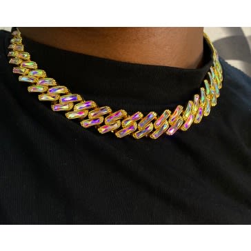 Gold Tennis Iced Choker Men’s Necklace