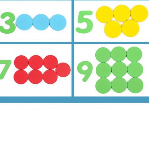 MONTESSORI DIGITAL CALCULATION COUNTING COLOUR DISCS WITH ARITHMETIC SYMBOLS