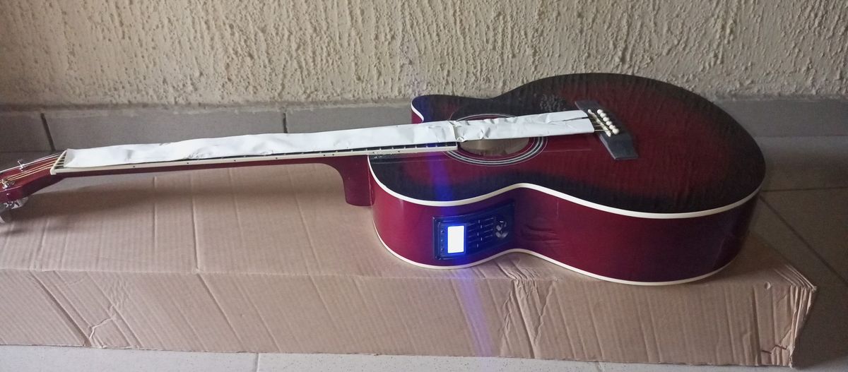 39" Inches Semi Acoustic Electric Guitar With Bag And Strap