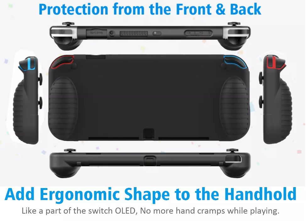 Protective Silicone Case For Nintendo Switch Oled - Ergonomic Grip Handhold