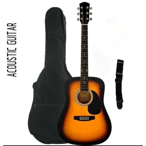 Acoustic Box Guitar With Bag And Strap - Sunburst-38