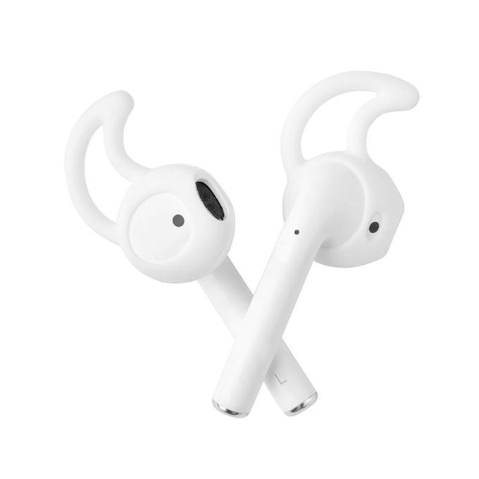 Fuan Silicone Case Replacement For Earbuds Duszake Ear Hook For Air Cover Case For Earbuds Pods Ear Tips For EarPods (White) CHSMALL
