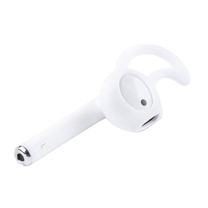 Fuan Silicone Case Replacement For Earbuds Duszake Ear Hook For Air Cover Case For Earbuds Pods Ear Tips For EarPods (White) CHSMALL