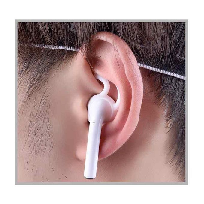 Fuan Silicone Case Replacement For Earbuds Duszake Ear Hook For Air Cover Case For Earbuds Pods Ear Tips For EarPods (White) CHSMALL