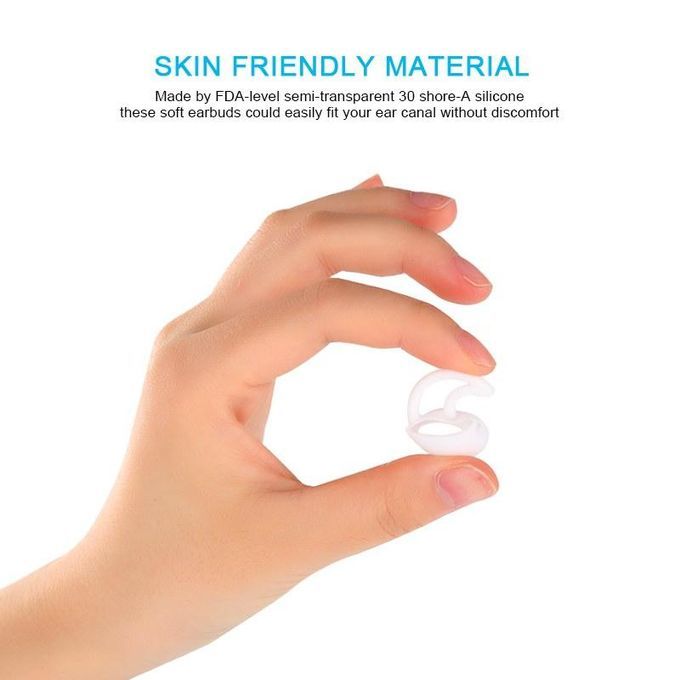 Fuan Silicone Case Replacement For Earbuds Duszake Ear Hook For Air Cover Case For Earbuds Pods Ear Tips For EarPods (White) CHSMALL