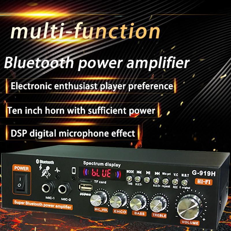 G-919H 1000W Home Power Amplifiers Audio Bluetooth Amplificador Subwoofer Speakers Theater Audio Sound System 220V/110V FM USB