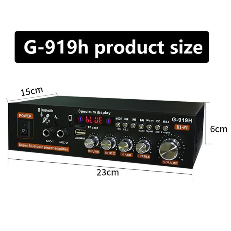 G-919H 1000W Home Power Amplifiers Audio Bluetooth Amplificador Subwoofer Speakers Theater Audio Sound System 220V/110V FM USB