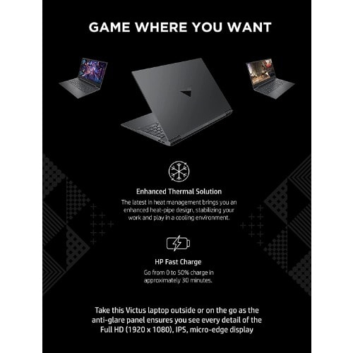 Victus Gaming - 16" HDD  - Intel Core I5- 16GB RAM -  512GB SSD - gb Nvidia Rtx 3050 - Wins 11