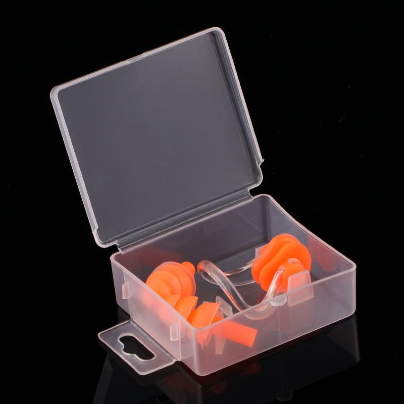 Multicolor Swimming Nose Clip And Ear Plug Set Earplug