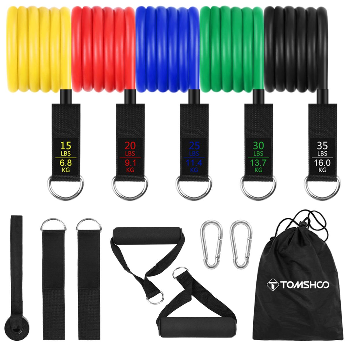 13Pcs Resistant Band Set Exercise Workout Fitness