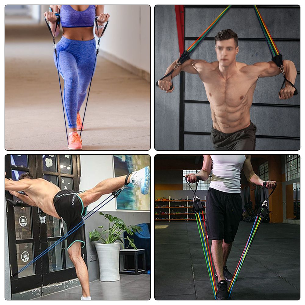 13Pcs Resistant Band Set Exercise Workout Fitness