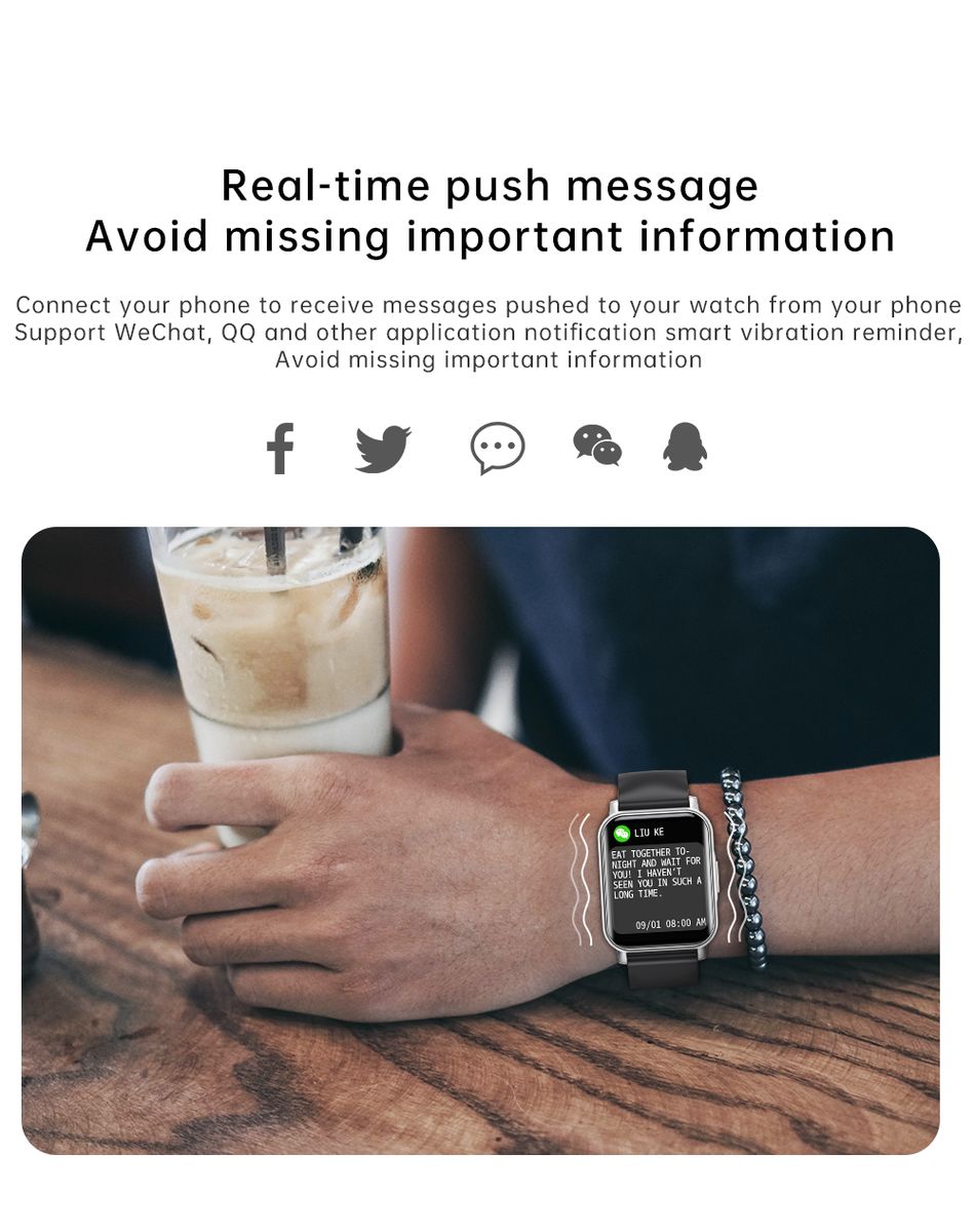 ❤Men's Watch Bluetooth Smart Watch Waterproof Sport Smartwatch Heart Rate Monitor Fitness Tracker For Android IOS Phone