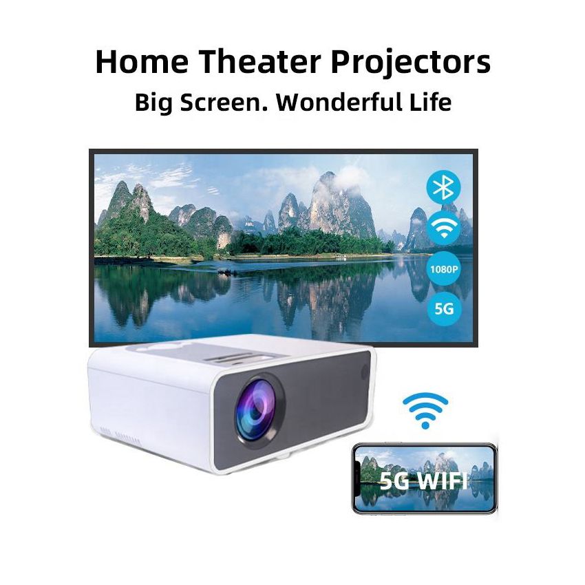 Video Projector Mini Portable Bluetooth 1080p HD Projector