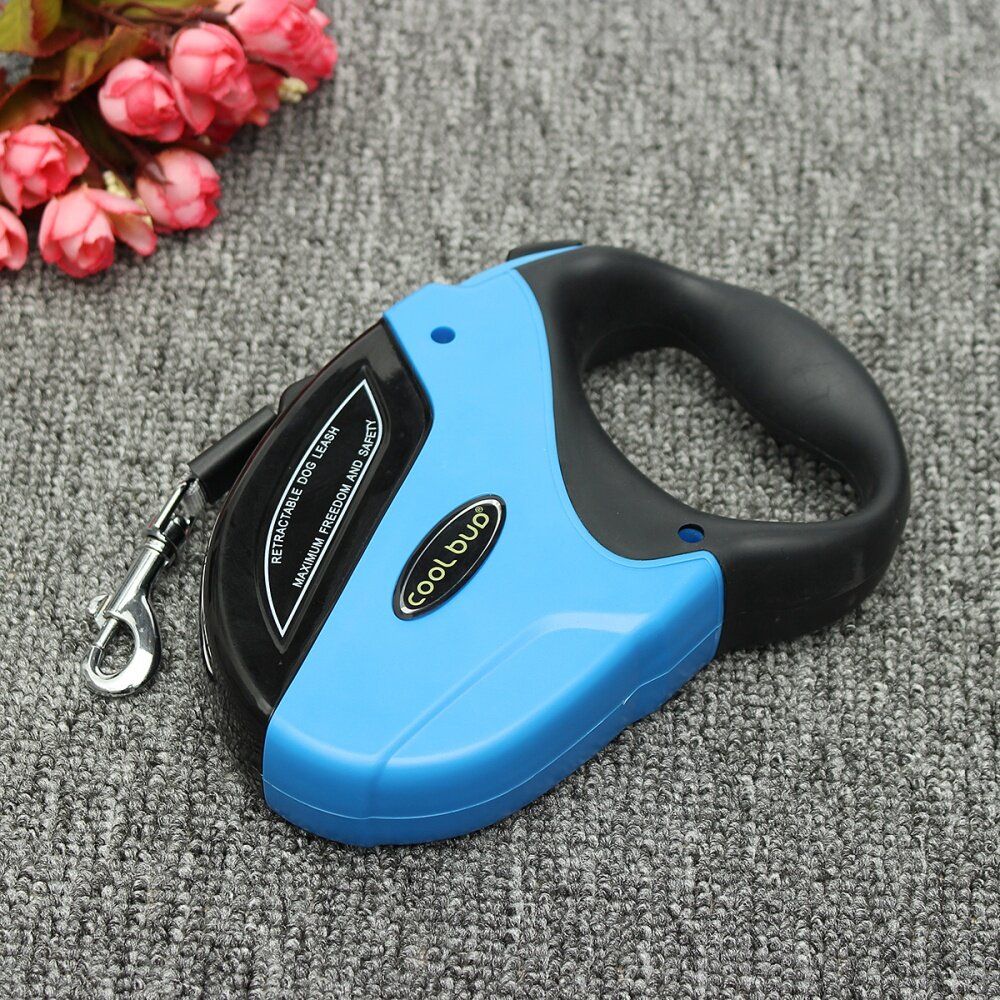 222302061635 COOL BUD GHB Dog Leads Retractable Extendable Dog Lead 5M For 50KG Dogs Red WS Pet Blue