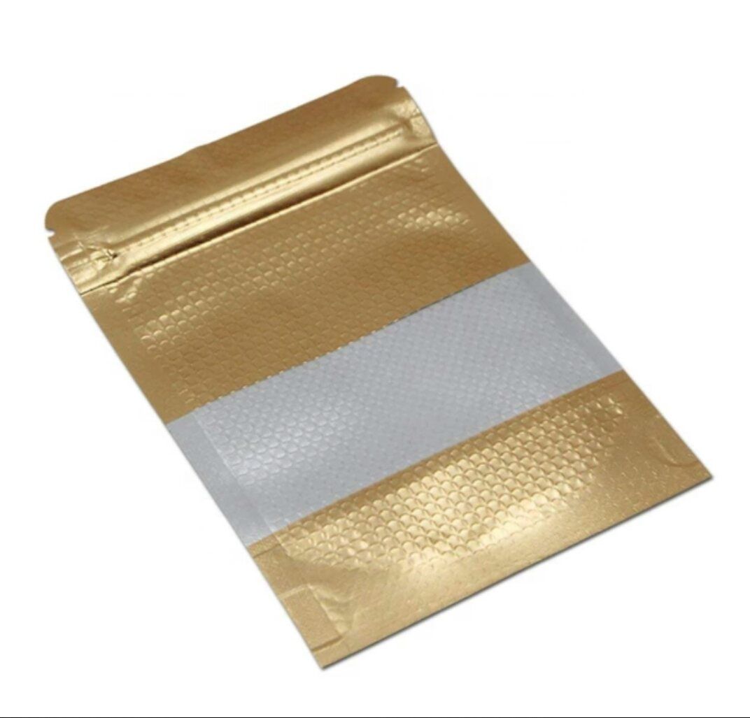 100pcs Resealable Packaging Pouch(Gold)