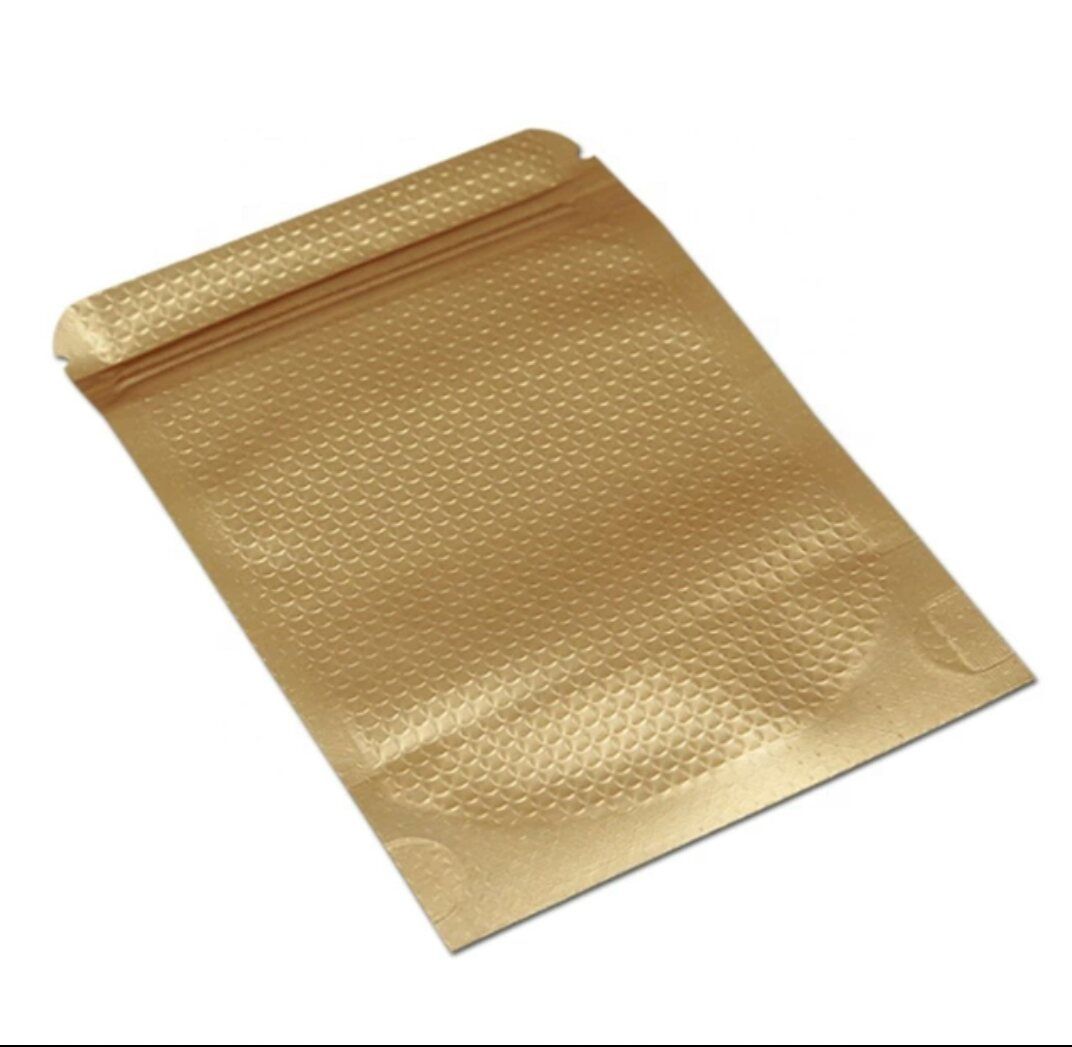 100pcs Resealable Packaging Pouch(Gold)