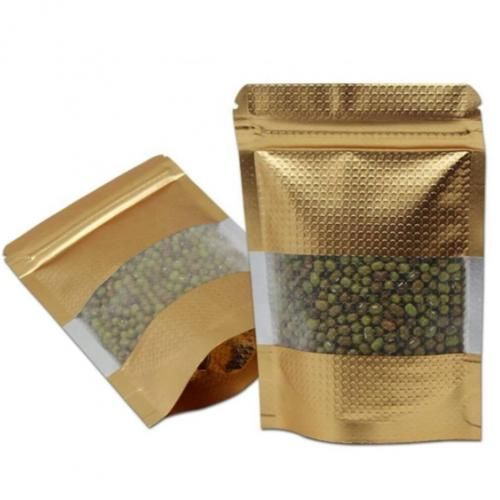 100pcs Resealable Packaging Pouch(Gold)
