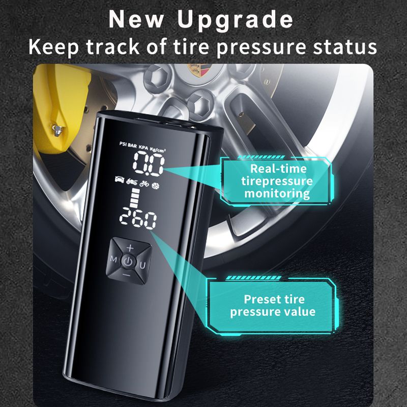 8000mAh Car Air Compressor 12V 150PSI Electric Wireless Portable Tire Inflator Pump For Motorcycle Bicycle Car Tyre Balls