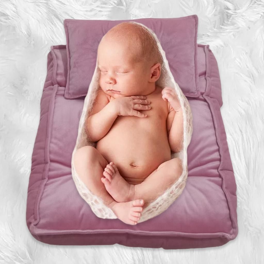 Skin Friendly Flannel Baby Posing Newborn Photography Prop Pink
