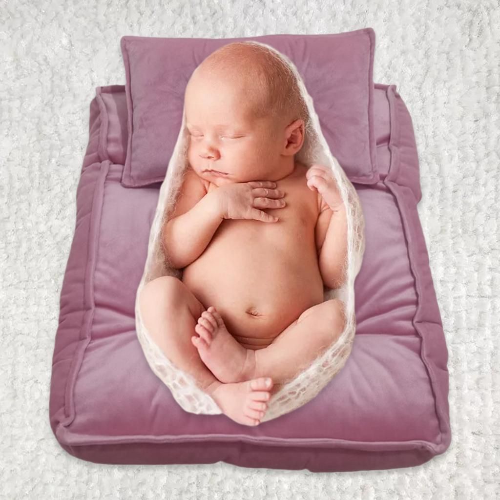 Skin Friendly Flannel Baby Posing Newborn Photography Prop Pink