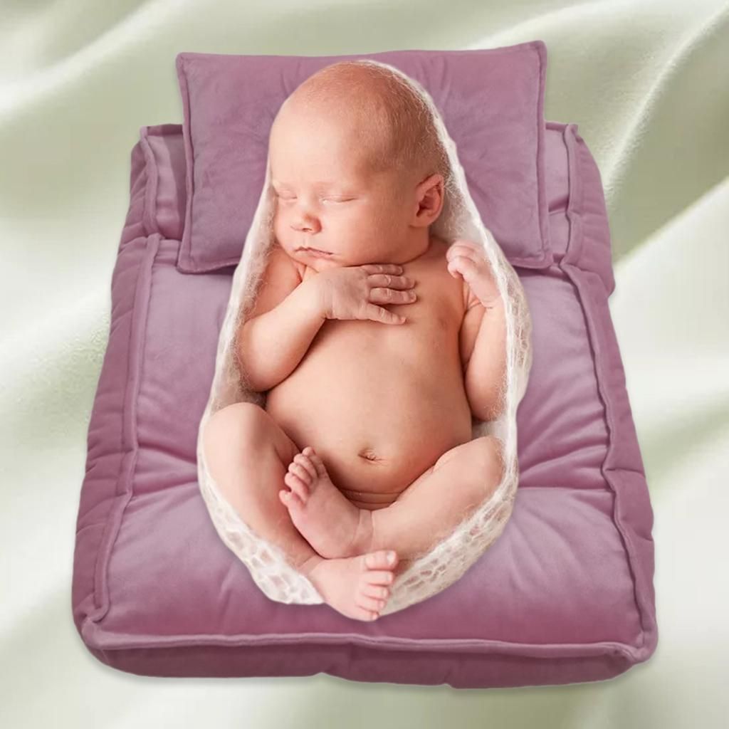 Skin Friendly Flannel Baby Posing Newborn Photography Prop Pink