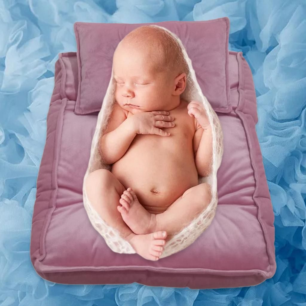 Skin Friendly Flannel Baby Posing Newborn Photography Prop Pink